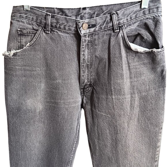 33x31 Vintage Sasson Men's Jeans Skater Gray Faded Jeans Designer Pockets 1980's - Picture 2 of 8